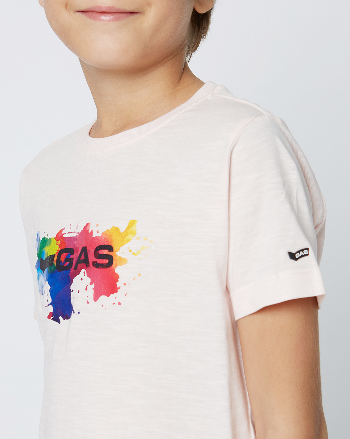 Gas Kids Boys Light Pink Casual Wear T-Shirt